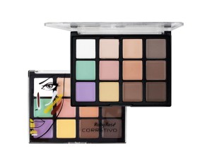 PALETA CORRETIVO CREME RUBY ROSE 12X CORES LIGHT PROFISSIONAL 25,2G